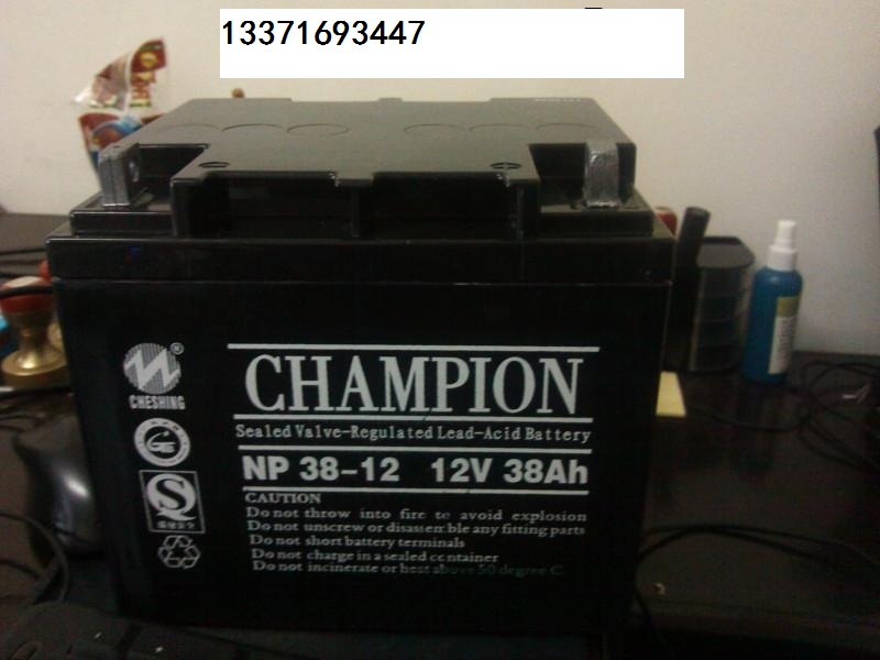冠军蓄电池NP38-12 12V38AH铅酸电池