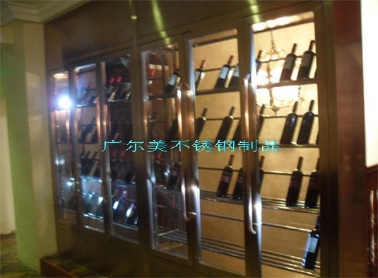 酒吧不锈钢红酒酒柜订做 上海 不锈钢酒架供应