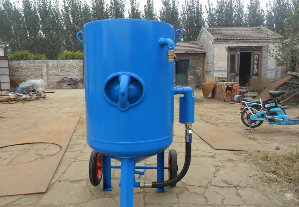 上海气控式移动喷砂罐KH-4720钢材除锈防腐用移动喷砂罐