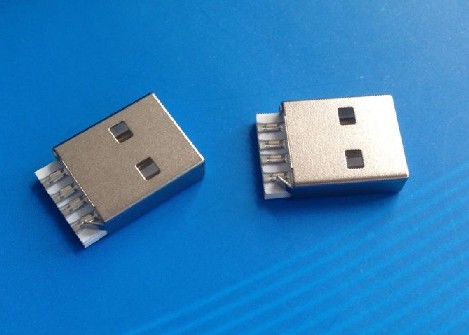 较新一代USB公头 A/M一件套短路 白胶芯外壳铜/铁