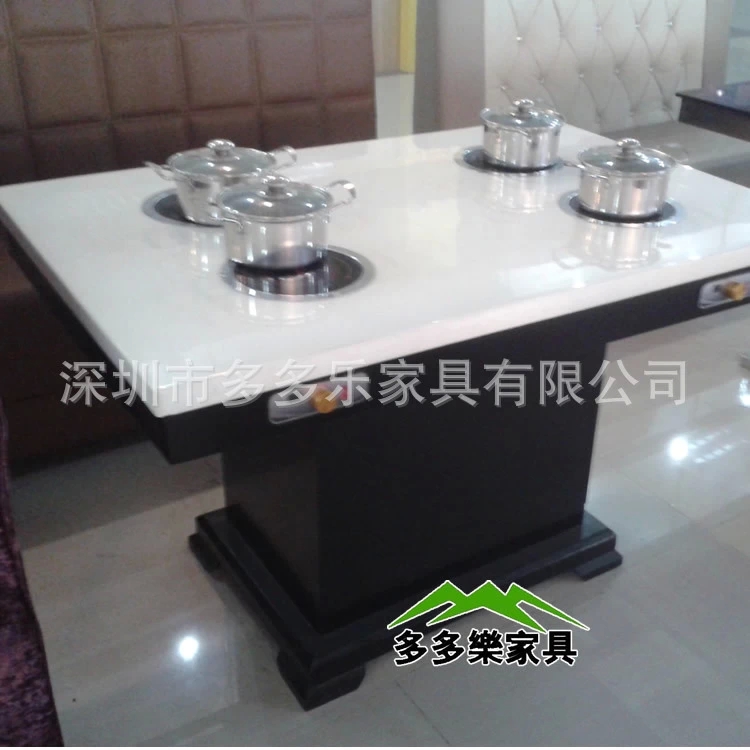 深圳大型家具厂家 专业订做火锅桌一人一锅餐桌