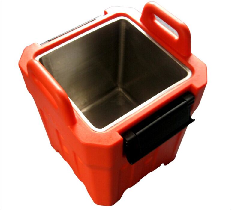 上海塑创源 带不锈钢内胆保温桶45L SB2-C45S 桔红色 汤桶、保温汤桶、保温桶