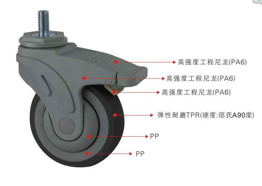 CS全塑脚轮