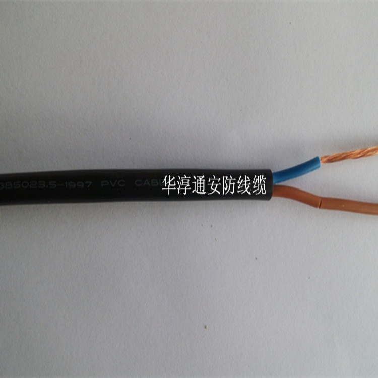 供应两芯护套线RVV 2*1.0平方 黑色挤压 控制线缆 电源线 国标纯铜 厂家直销
