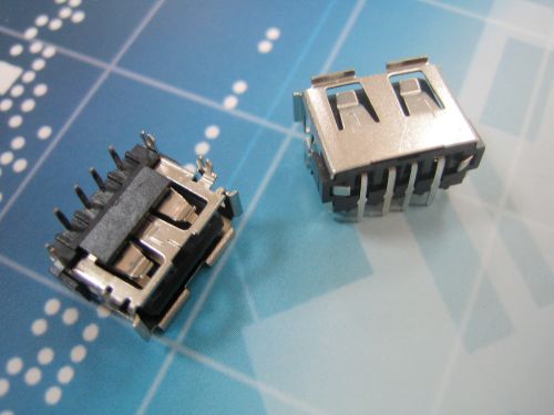 USB AF10.0接口 A款卧式四脚叉脚 DIP卷口有缺口