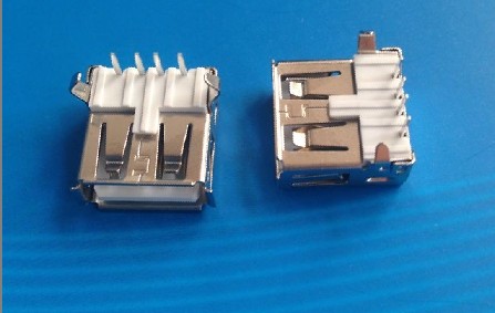 USB接口 AF90度外扣后两弯脚 卷口DIP环保材质