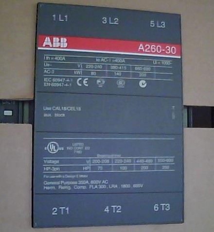 ABB交流接触器A260-30-11