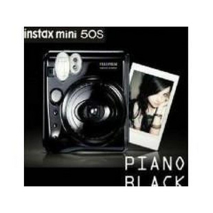 富士拍立得相机mini50s摄像机一次成像相机 钢琴黑色