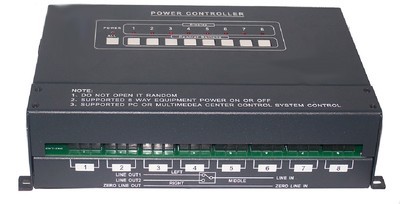 八路电源控制器会议智能家居8路可编程电源控制器 八路继电器