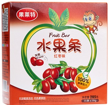 285克盒装红枣味水果条|宝宝零食|婴儿水果条|婴儿辅食|厂家直销
