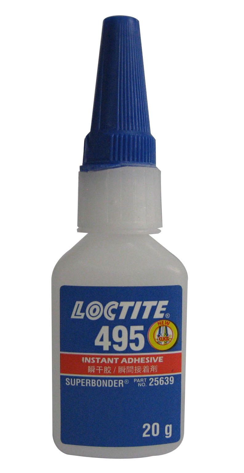 Loctite乐泰495-瞬干胶 通用型,塑料粘接型、中低粘度 环保瞬干胶gluediy