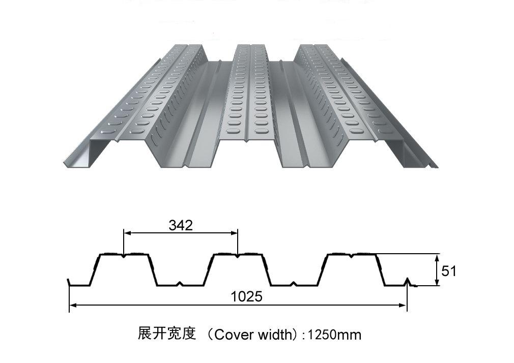 广州，深圳，东莞YX51-342-1025型开口楼承板供应
