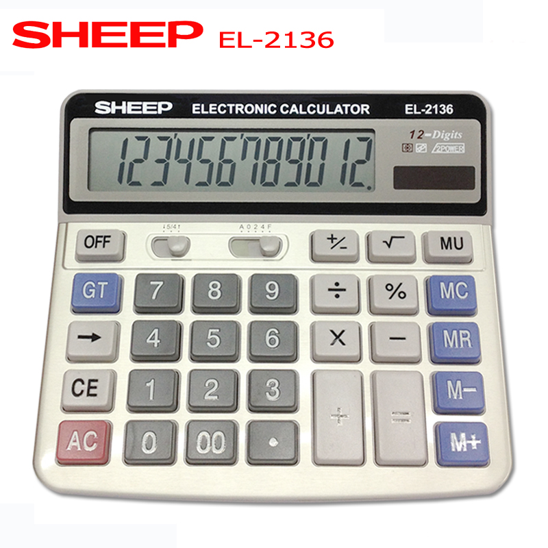 SHEEP喜普EL-2136 12位电子太阳能计算器