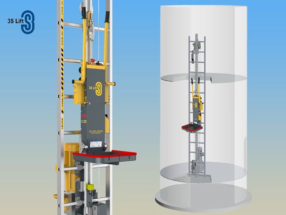 供应3slift风电塔筒微型升降机-免爬器