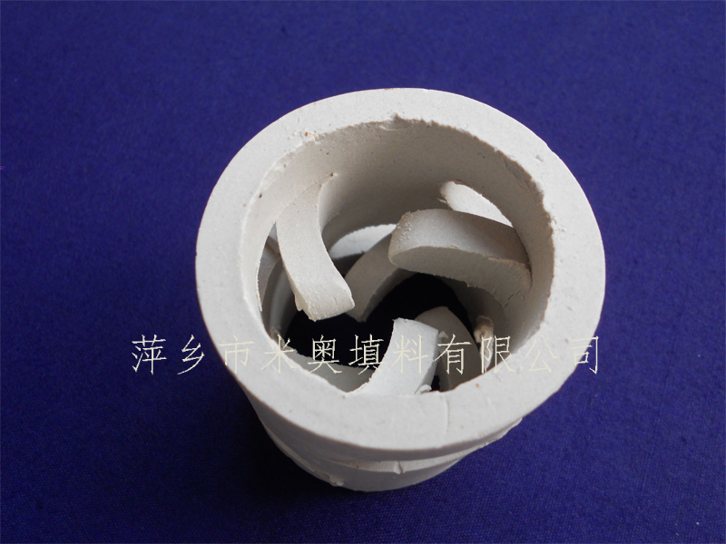供应陶瓷鲍尔环 50mm陶瓷鲍尔环填料价格 耐酸防腐塔填料