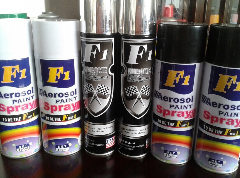 厂家直销外贸出口F1手喷漆 镀铬 Aerosol paint spray