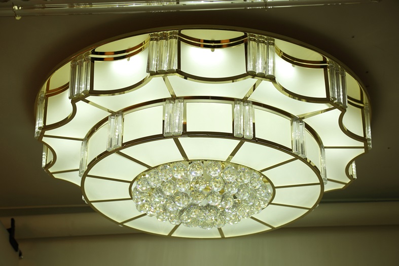 长方形LED客厅水晶灯吸顶灯卧室水晶灯具餐厅灯饰