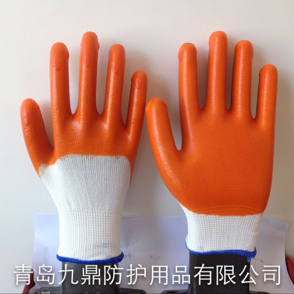 厂家批发牛筋PVC防化浸胶劳保小全挂耐油耐酸碱工业加厚防护手套