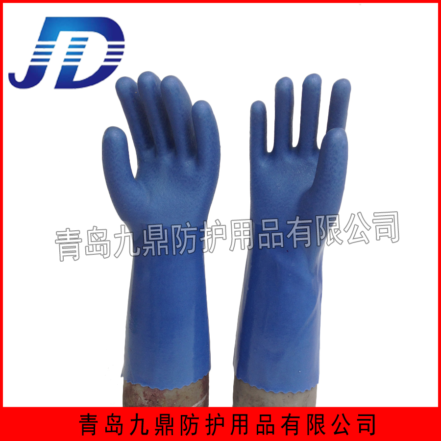 低价直销新款尼龙内里PVC涂层蓝磨砂耐油耐酸碱工业