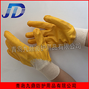 棉毛内里丁腈涂层工作防护用品耐磨防油防酸碱劳保手套舒适耐