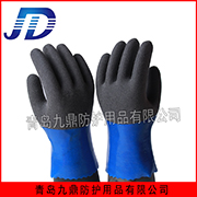pvc浸胶发泡手套防滑劳保手套耐油耐酸碱工业防护用品