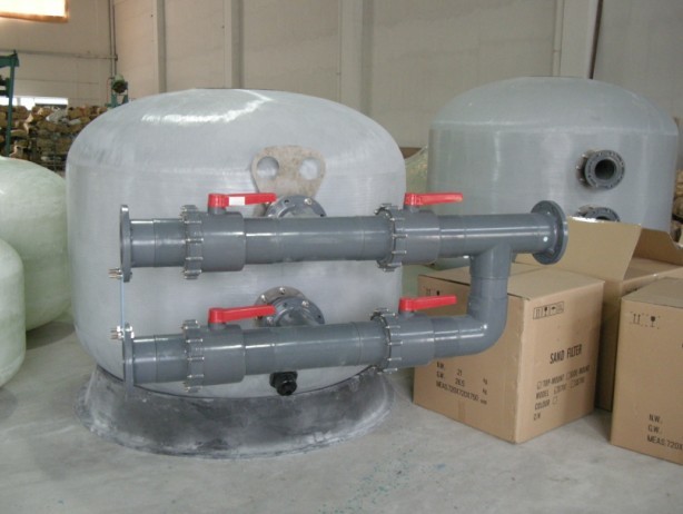 广州水处理设备厂供应泳池过滤器SGC豪华光面侧出式砂缸