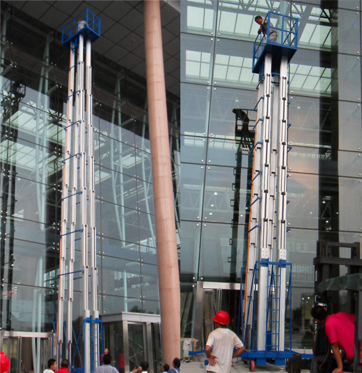 北京铝合金升降机供应北京12米双柱铝合金升降机升降舞台价格
