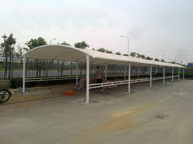 上海金山膜结构停车棚供应商，膜结构停车棚制作，停车棚安装，PVDF膜材加工