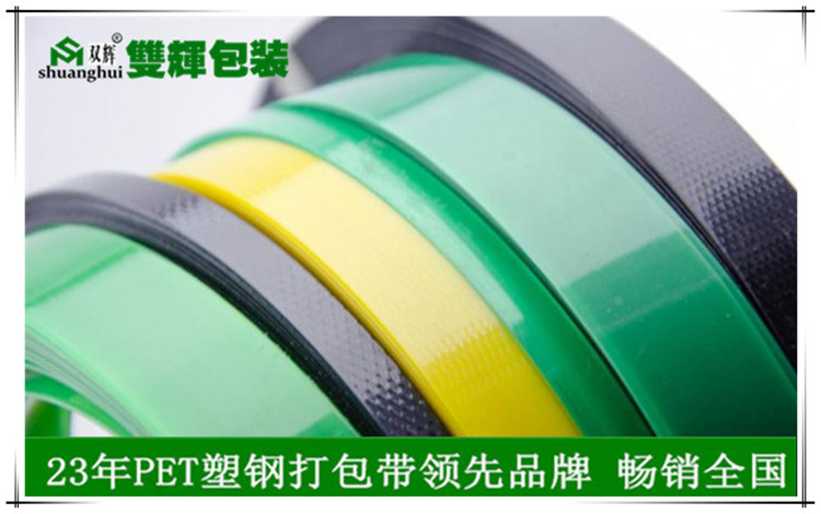 生产绿色塑钢带 机用打包带厂家一手货源
