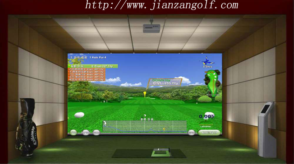 宽屏室内高尔夫模拟器 室内高尔夫系统