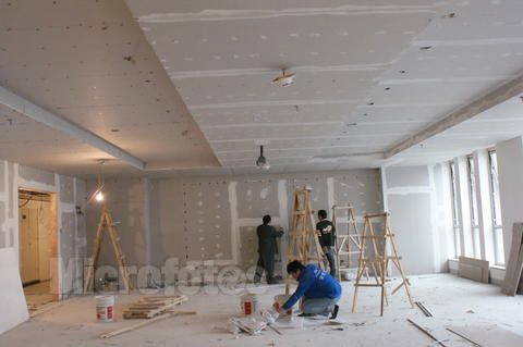 张家港电子厂室内天花板吊顶办公室装修