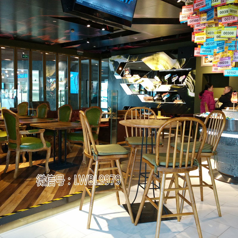 厂家直销上海羚跑咖啡轻食桌椅组合 欧式椅子沙发家具定做