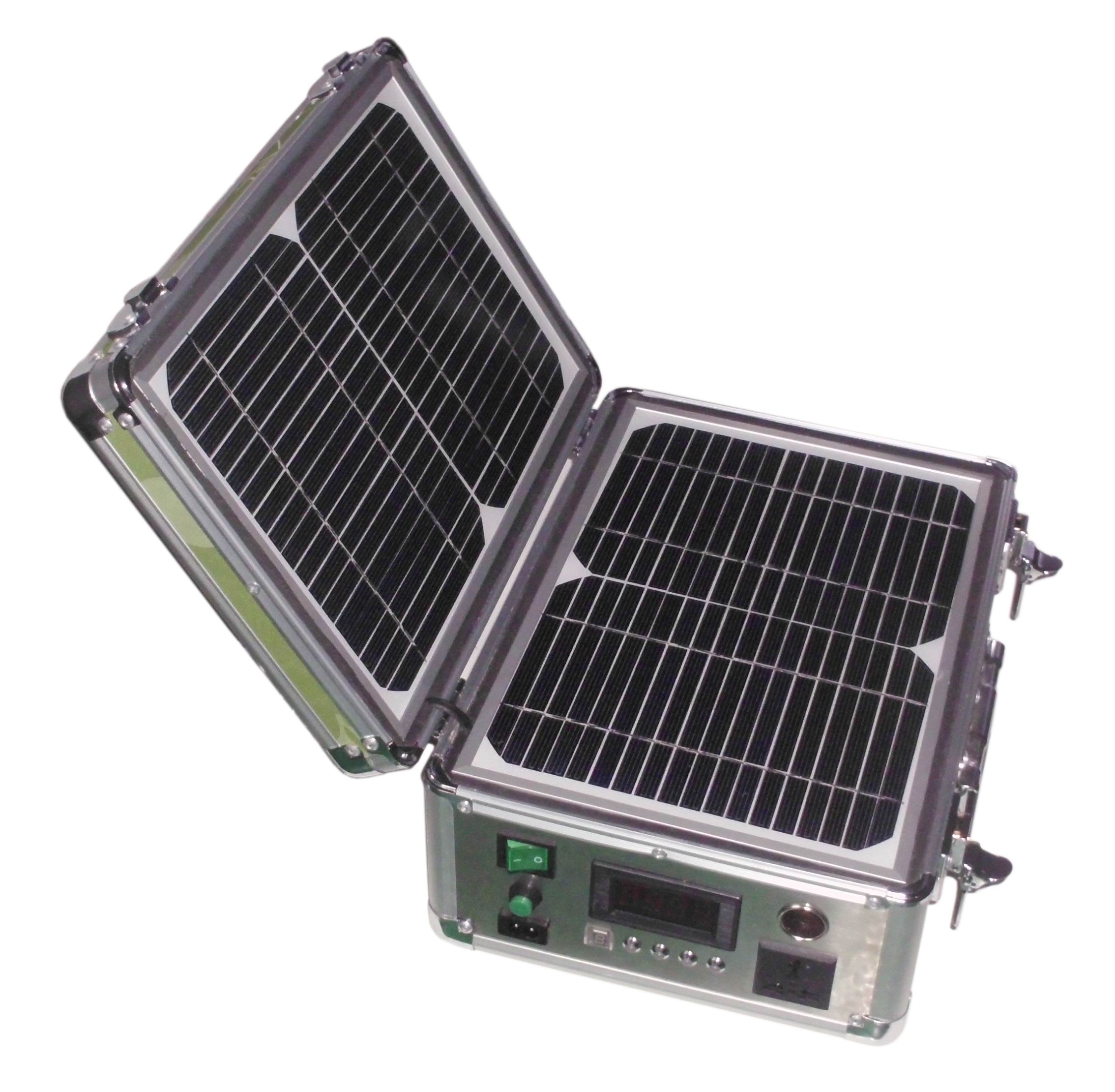20W便携式手提太阳能发电系统