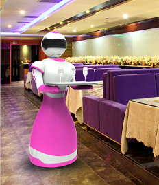 *代理餐厅机器人拥有WiFi模块，语音互动，语音控制