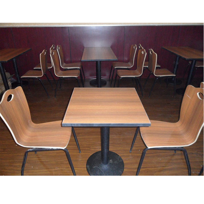 天津餐桌椅送货 餐桌椅尺寸 各式小吃餐桌椅 板式简易餐桌椅