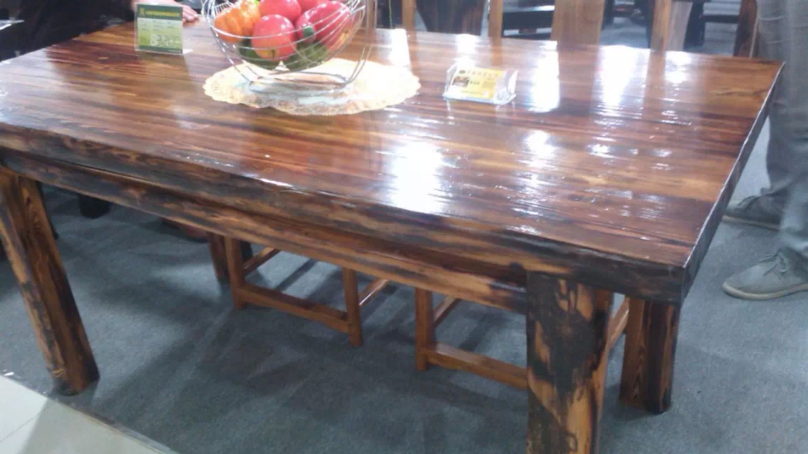 天津优质炭烧木餐桌 较结实的炭烧木餐桌椅定做 天津快餐餐桌椅厂家直销
