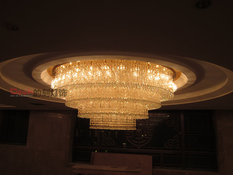 大理市、潞西市定做大型酒店宾馆水晶灯