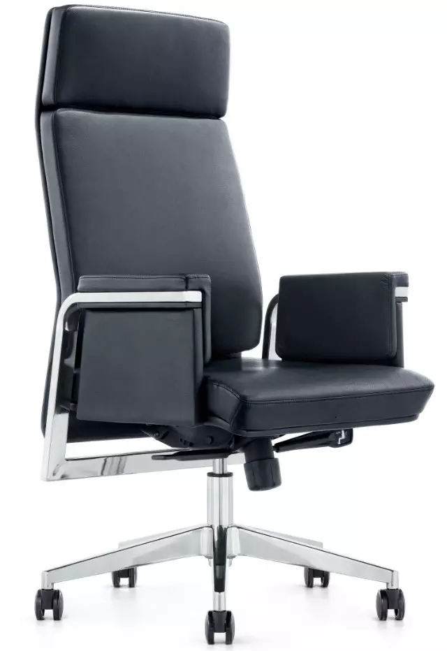 天津中低端网布老板椅厂家促销 带滚轮的黑色老板椅 白色PU皮老板椅 保质三年