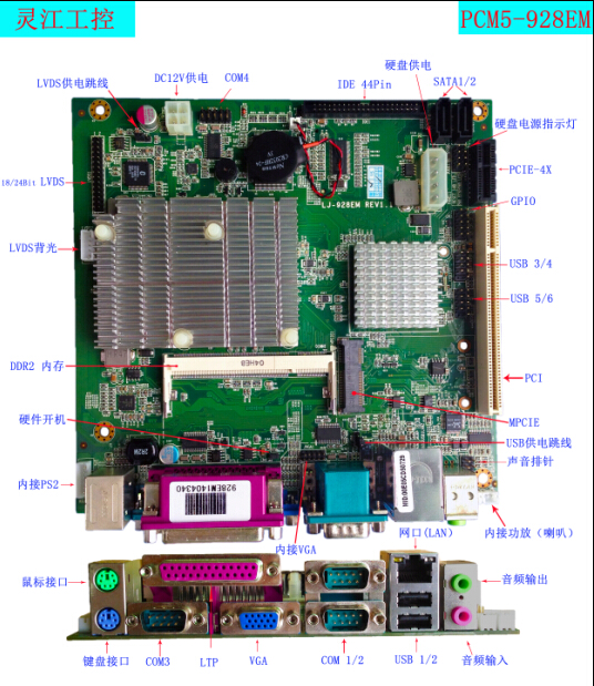 3.5寸I5CPU工控机主板RS485带光电隔离