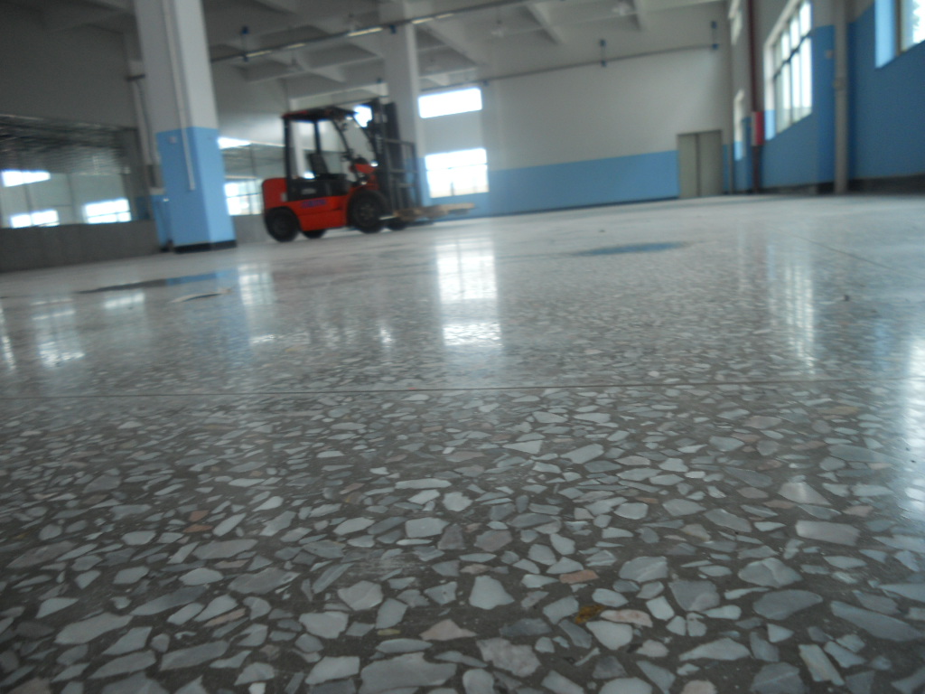 上海杰心提供黑白水磨石地面价格施工地面硬化翻新 硬化 厂房地面