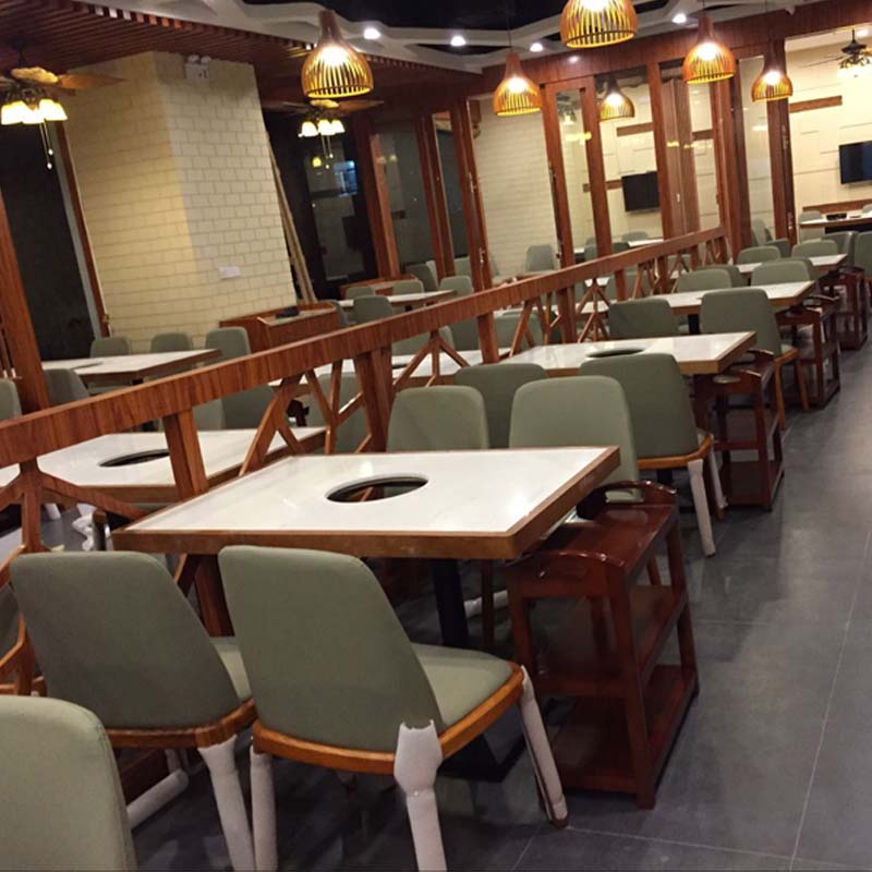 中餐厅家具定做 大理石餐桌 圆形包房餐桌