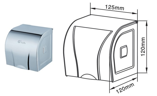 不锈钢手纸箱 防水小卷卫生卷纸盒 信达品牌厕所用纸架