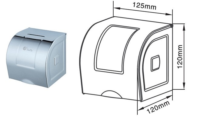 防水不锈钢卷纸盒 小卷卫生手纸箱 卫生间使用卷纸架