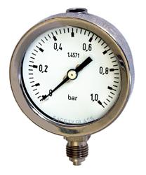 Solution斯卢森EN837-1压力表不锈钢波登管式气体或液体冶金，电力，石化以及化压力表