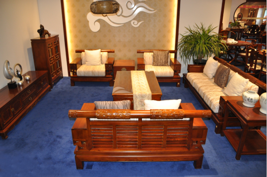新中式家具 榆木家具 实木家具 如意祥云客厅家具