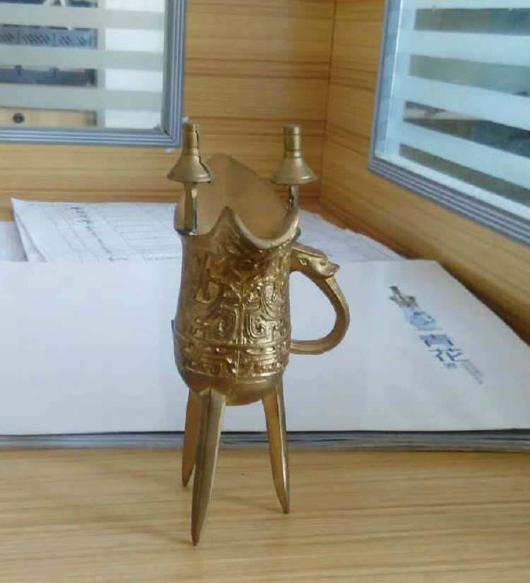 铜制工艺品摆件 古代酒杯 黄铜摆件礼品批发 黄铜工艺品加工 可来图订做