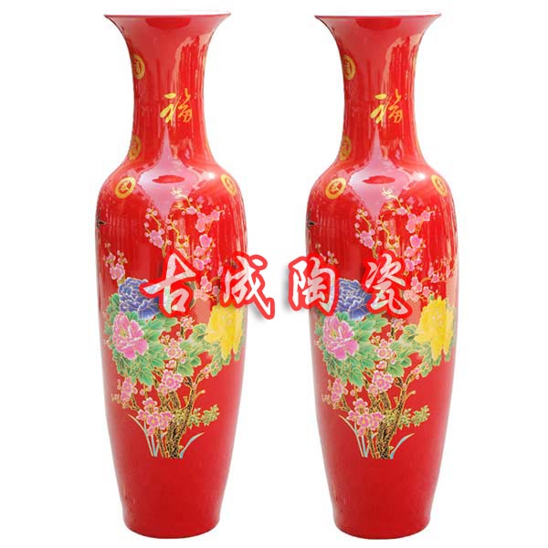 景德镇古成陶瓷装饰品花瓶摆件包邮 青花瓷花瓶价格 陶瓷花瓶厂家直销