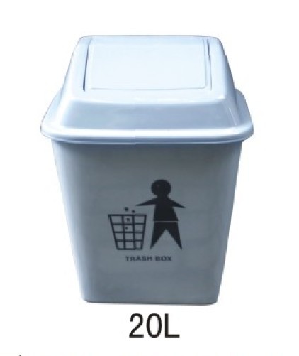 20L灰色生活式环保垃圾桶 武汉厂家直销优质生活垃圾桶