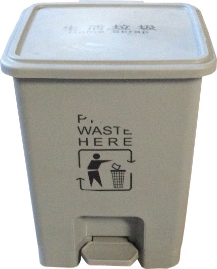 生活式环保脚踏垃圾桶 15L小号灰色脚踏垃圾桶低价