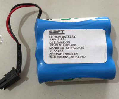 1G3PLS14500ABB 原装ABB锂电池3HAC033492-001 Saft 3.6V 7.8AH